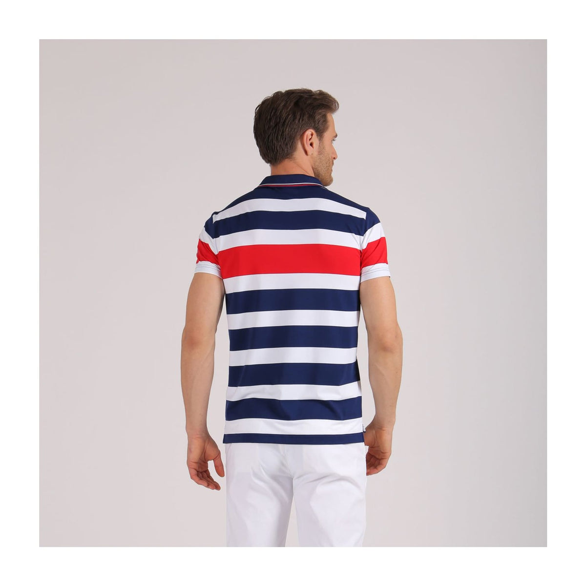 Polo Alicio Weiß/Dunkelblau