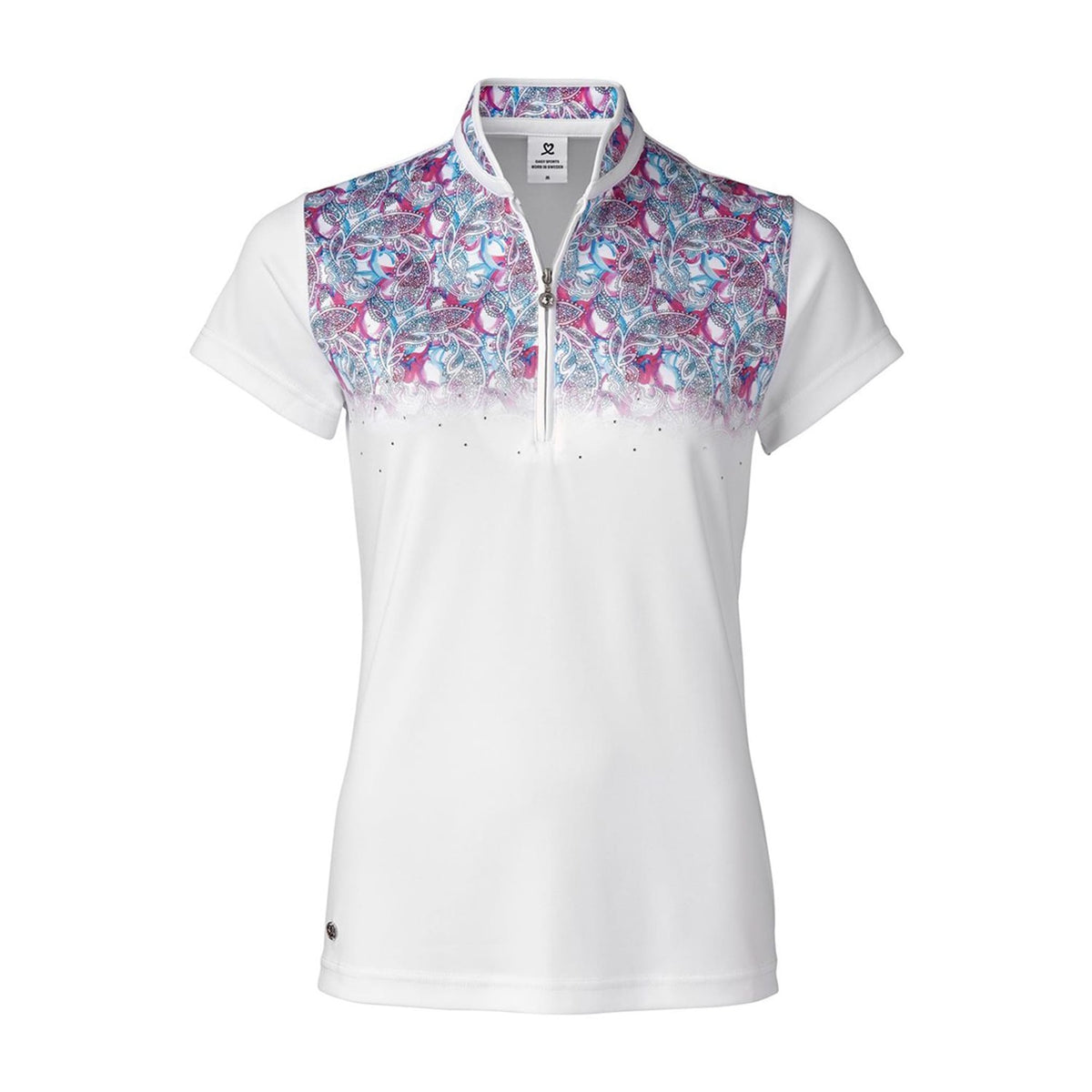 Paisley Damen Polo Weiß
