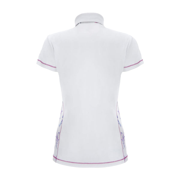 W Aibo SS Polo Weiß/Blau gemustert