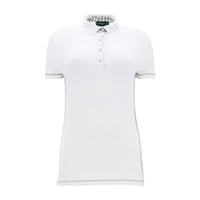 W Aibo SS Polo Weiß/Grün gemustert