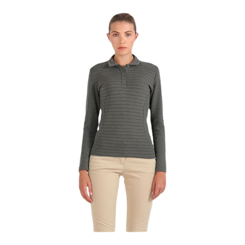 W Polo Allstop Langarm Grün Damen