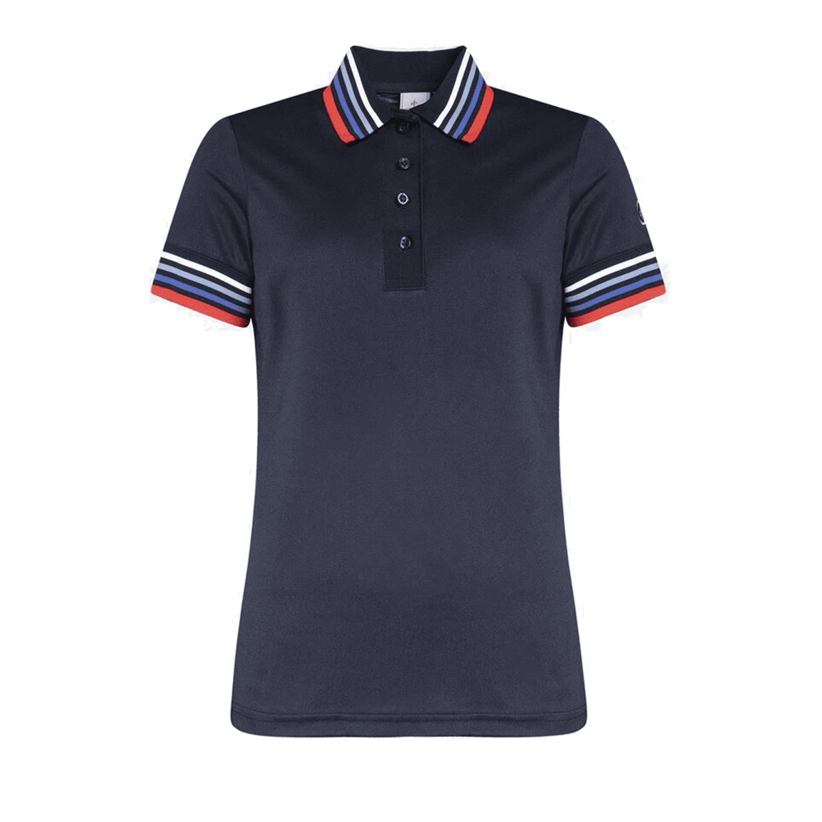 W Polo Stripe Navy