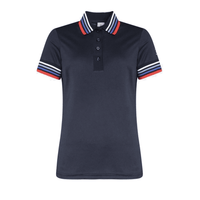 W Polo Stripe Navy