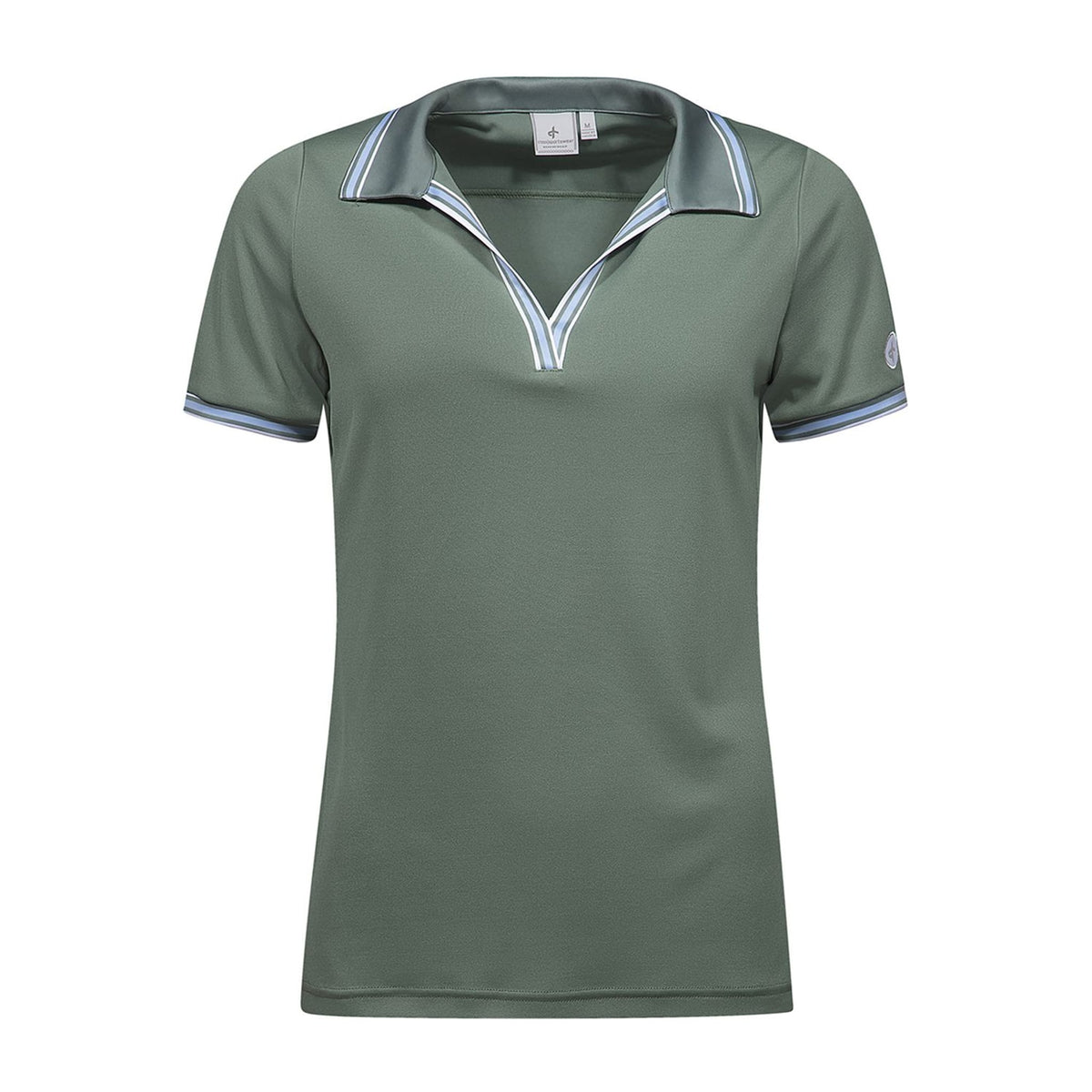 W Nostalgia SS Polo Laurel Green