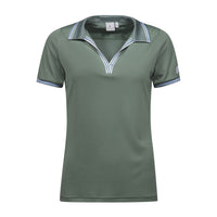 W Nostalgia SS Polo Laurel Green