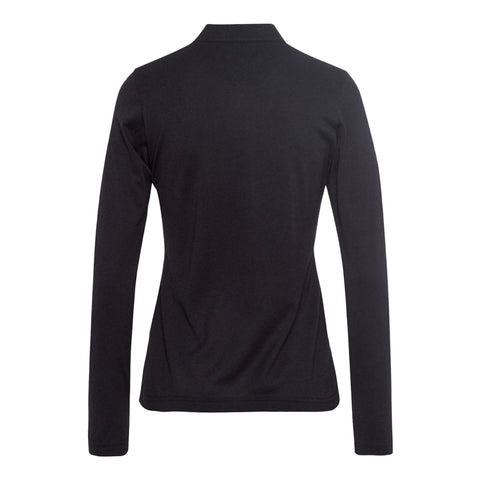 W Tea Livia LS Polo Black Damen