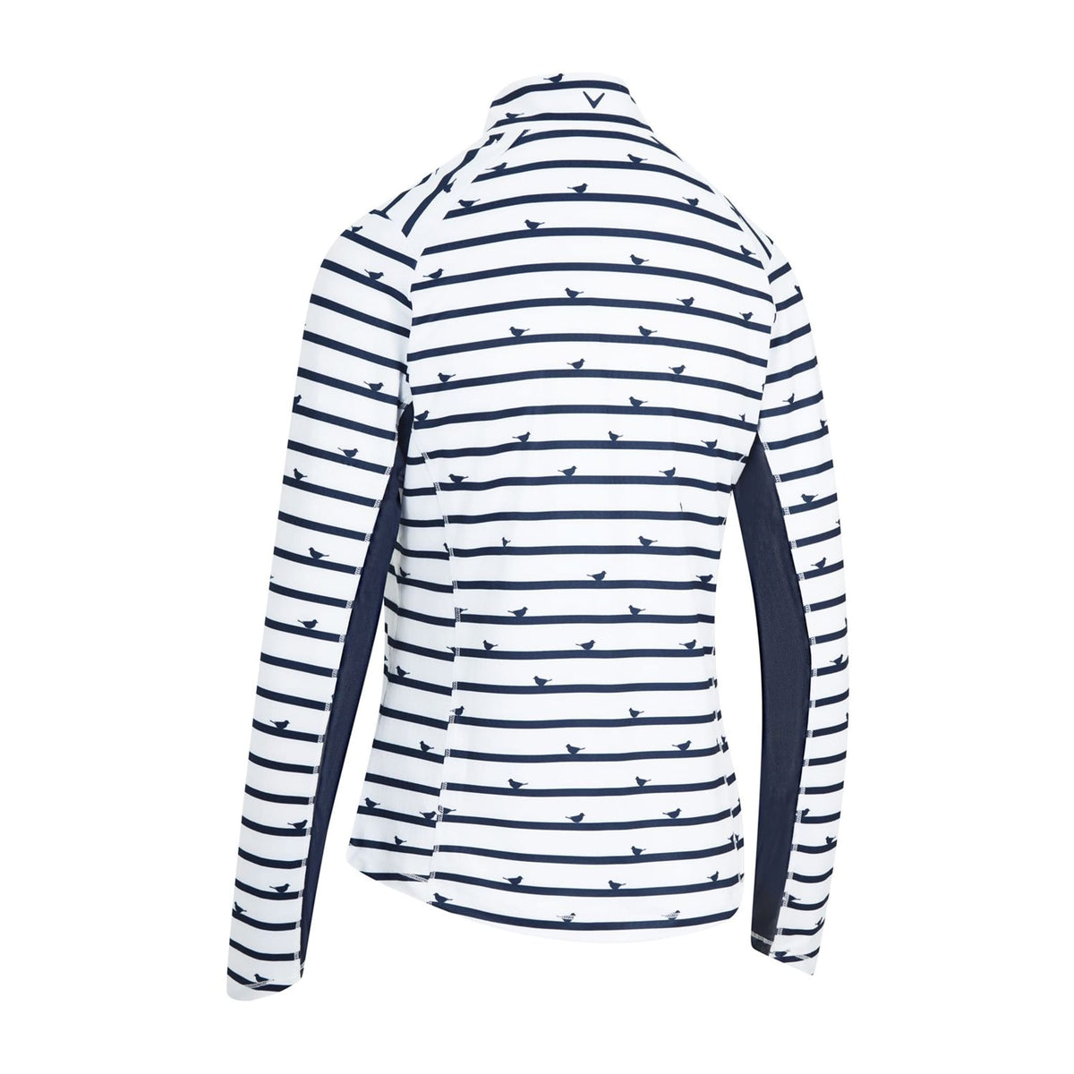 W Polo Birdie Stripe Sun Protection Langarm Peacoa