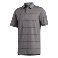 Ultimate Heather Stripe Polo Black/Coral/Melange