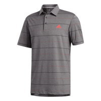 Adidas Ultimate Heather Stripe Polo Black/Coral/Melange Herren