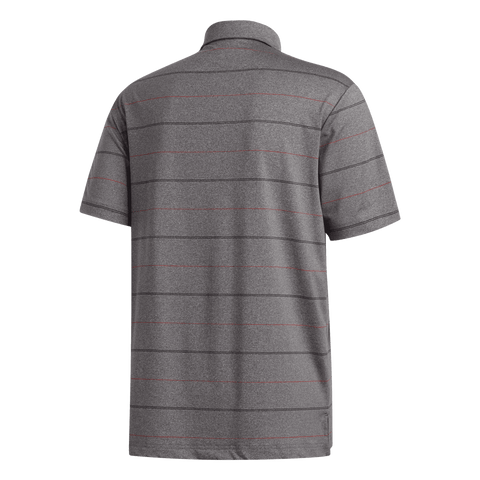 Ultimate Heather Stripe Polo Black/Coral/Melange