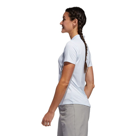 W Microdot SS Polo Sky Tint Damen