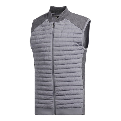 Gilet Adipure Quilted Hybrid Knit Grau Herren