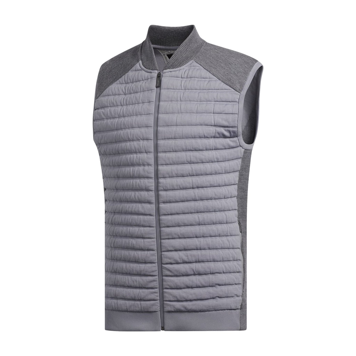 Gilet Adipure Quilted Hybrid Knit Grau