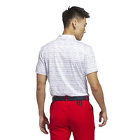 Stripe Zip Polo Herren Weiß