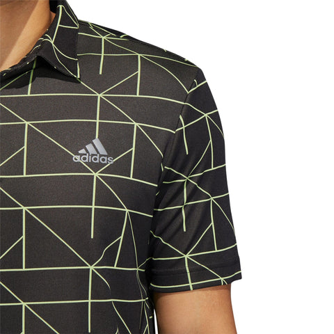 M Polo Jaquard Lines Schwarz/Pulse Lime