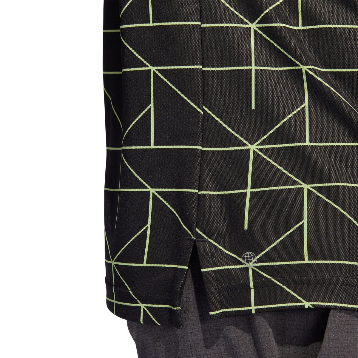M Polo Jaquard Lines Schwarz/Pulse Lime