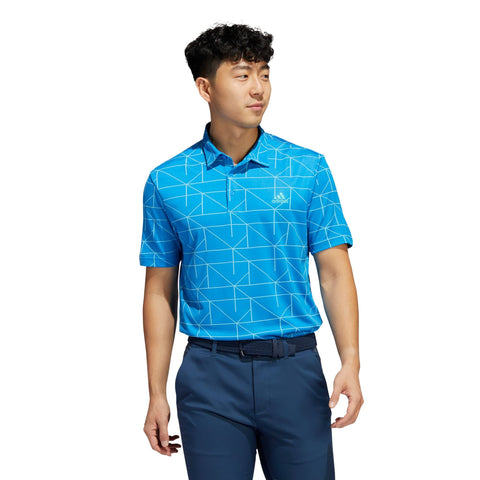 M Polo Jaquard Lines Blue Rush/Semi Mint Rush