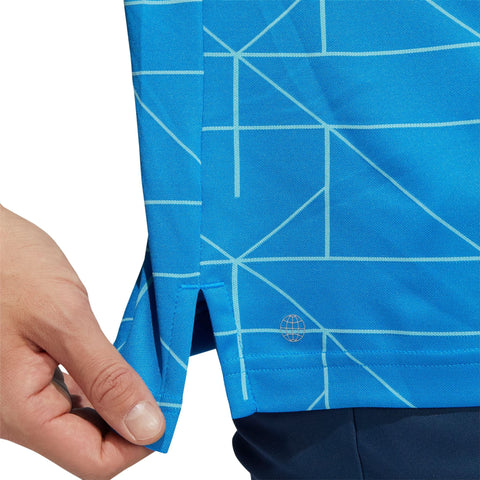 M Polo Jaquard Lines Blue Rush/Semi Mint Rush