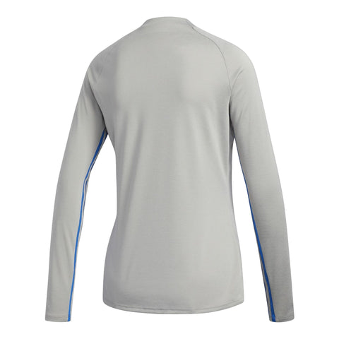 W Layer UPF Three Stripe Micro Mock Grau Damen