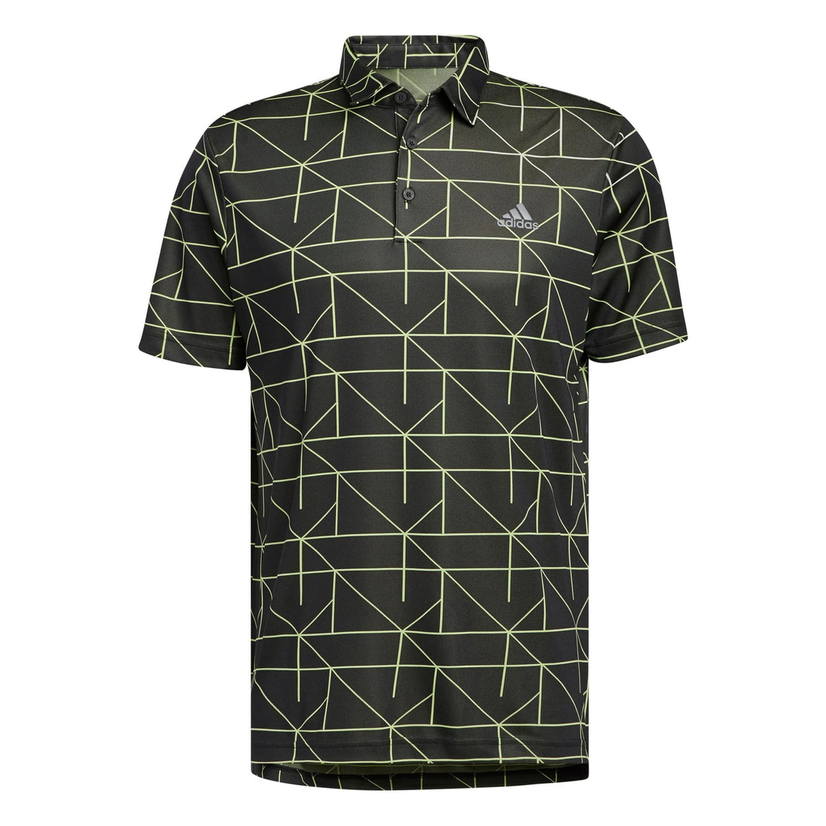 M Polo Jaquard Lines Schwarz/Pulse Lime