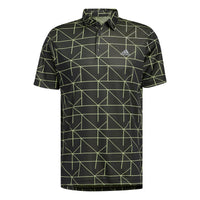 M Polo Jaquard Lines Schwarz/Pulse Lime