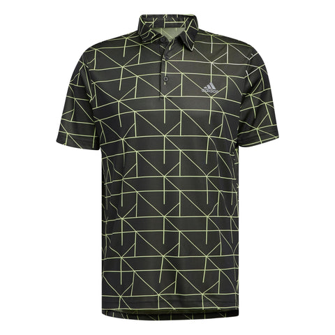 M Polo Jaquard Lines Schwarz/Pulse Lime