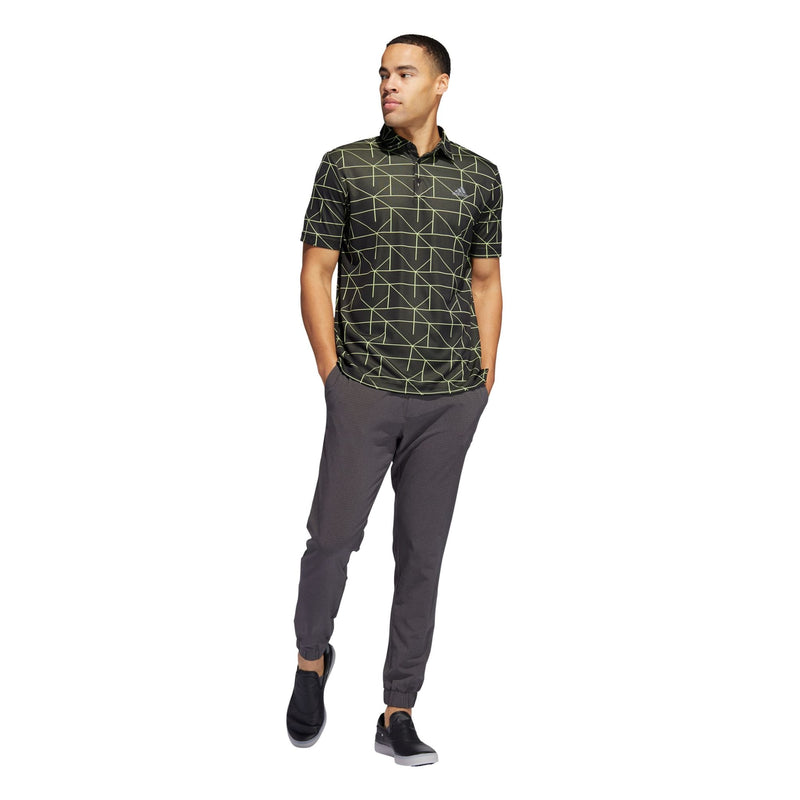 M Polo Jaquard Lines Schwarz/Pulse Lime