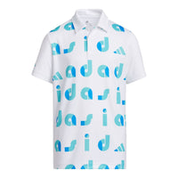 Adidas Jr. Polo Graphic Semi Mint Rush/Blue Rush/Weiß