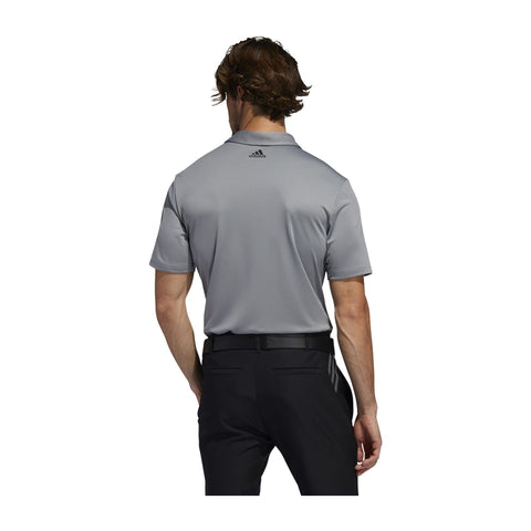 3-Streifen Basic SS Polo Grau/Schwarz