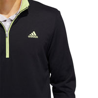 M Quarter Zip Pullover UPF Schwarz/Pulse Lime