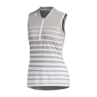 Adidas W Engineered Stripe SL Polo White/Grey Damen