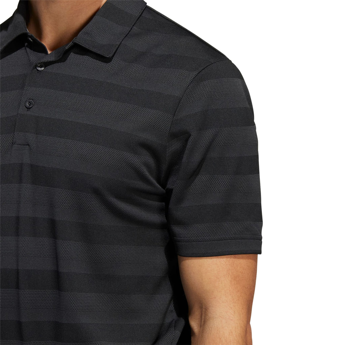 M Polo Two Colour Stripe Schwarz/Grey Six