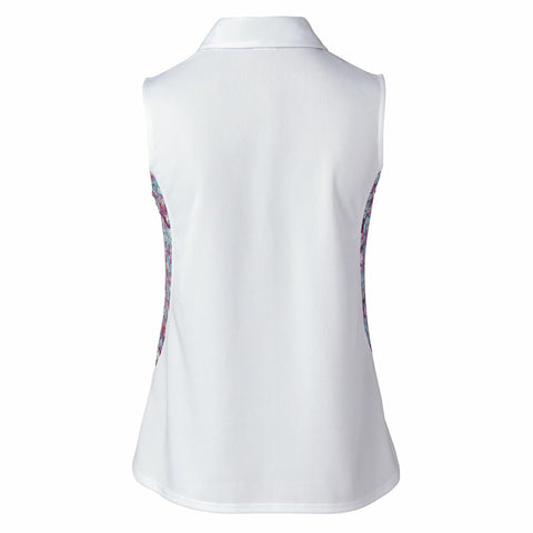 Bess Damen Polo Sleeveless Weiß