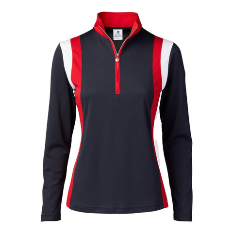 Wilona LS Half Neck Polo Navy Damen