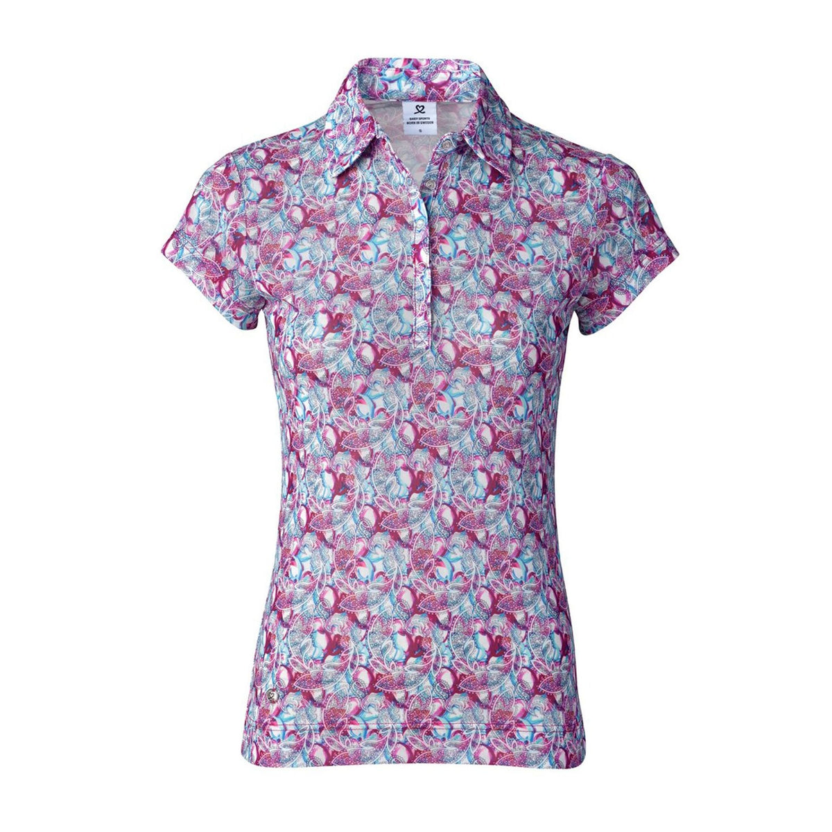 Paisley Mesh Damen Polo Hellblau