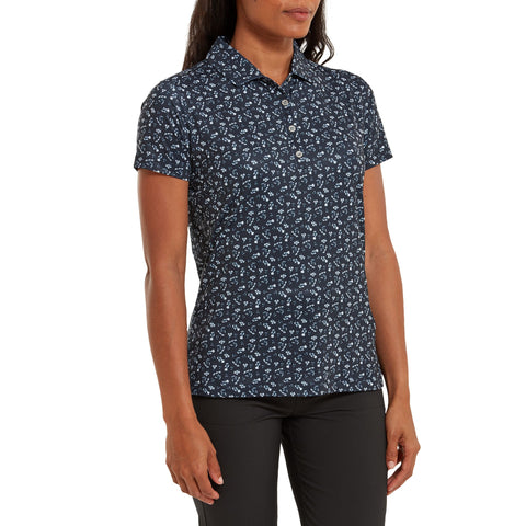 Floral Print Poloshirt Damen