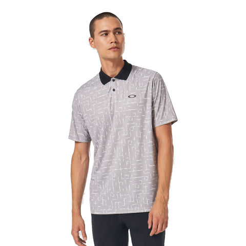 Divisional Print Geometric Polo Herren