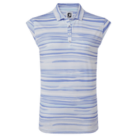 Cap Sleeve Watercolour Print Lisle Polo