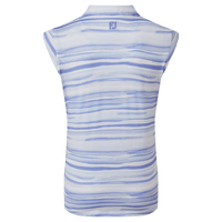 Cap Sleeve Watercolour Print Lisle Polo