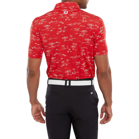 Tropic Golf Print Polo Herren
