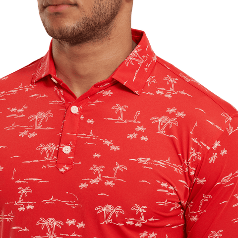 Tropic Golf Print Polo
