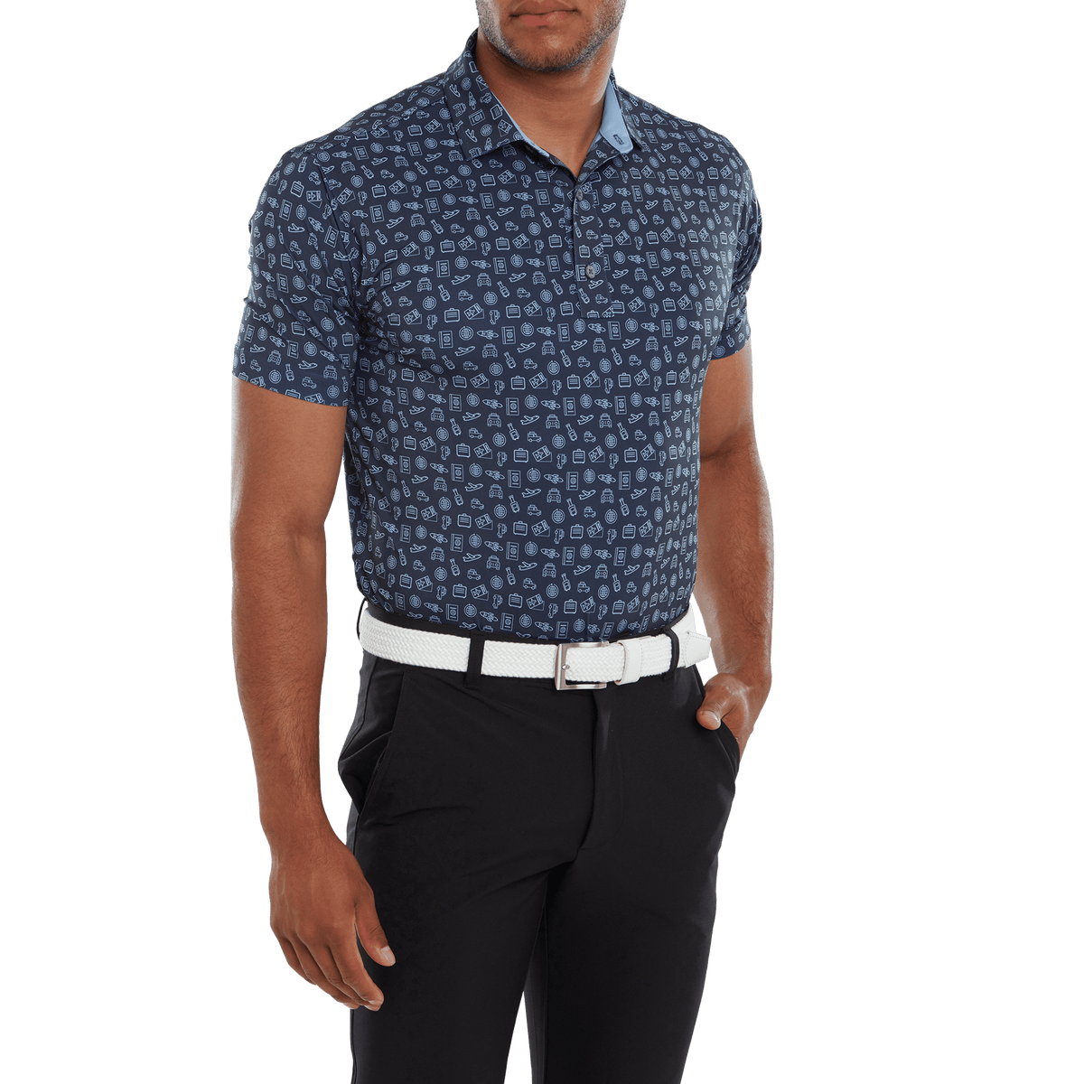 Footjoy Travel Print Polo Herren