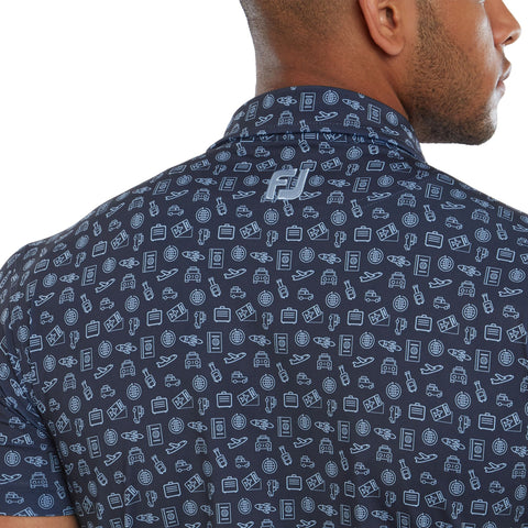 Travel Print Polo Herren