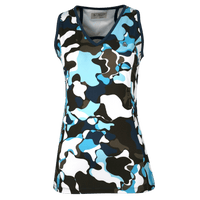V-Neck Abstract Print Top