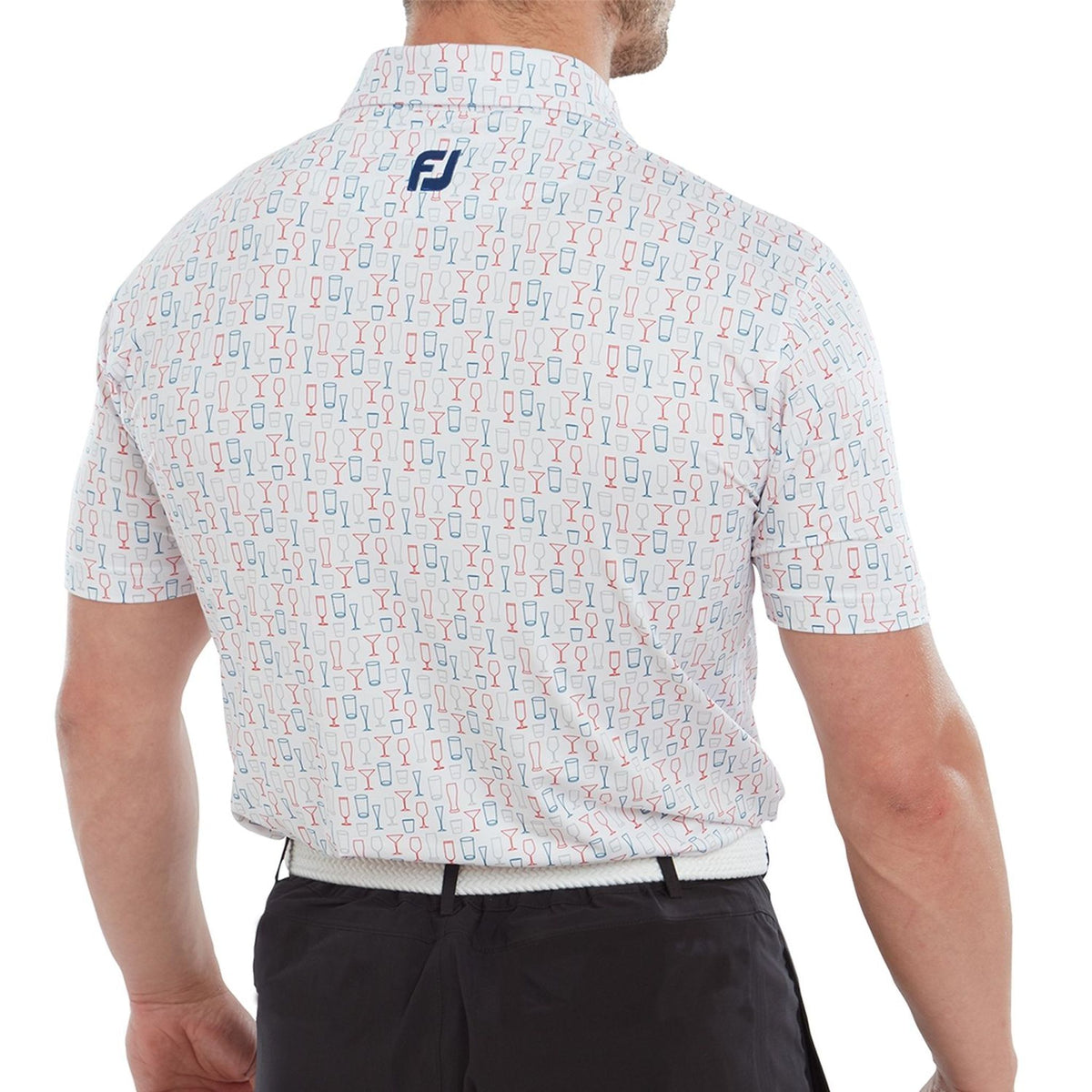 Footjoy Glass Print Lisle Poloshirt Herren