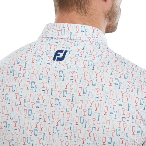 Glass Print Lisle Poloshirt