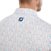 Footjoy Glass Print Lisle Poloshirt Herren