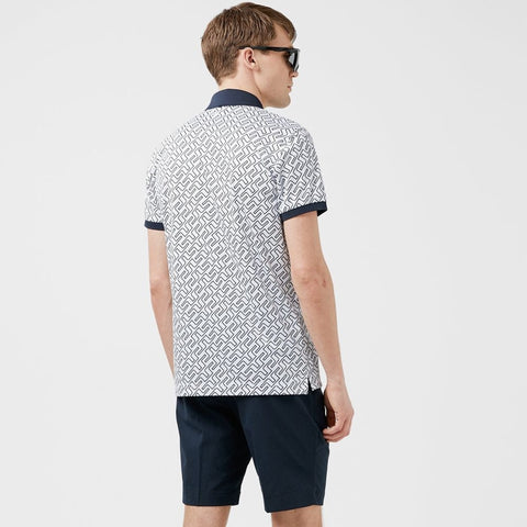 M Tour Tech Reg Fit Print Polo JL Navy Bridge Mono