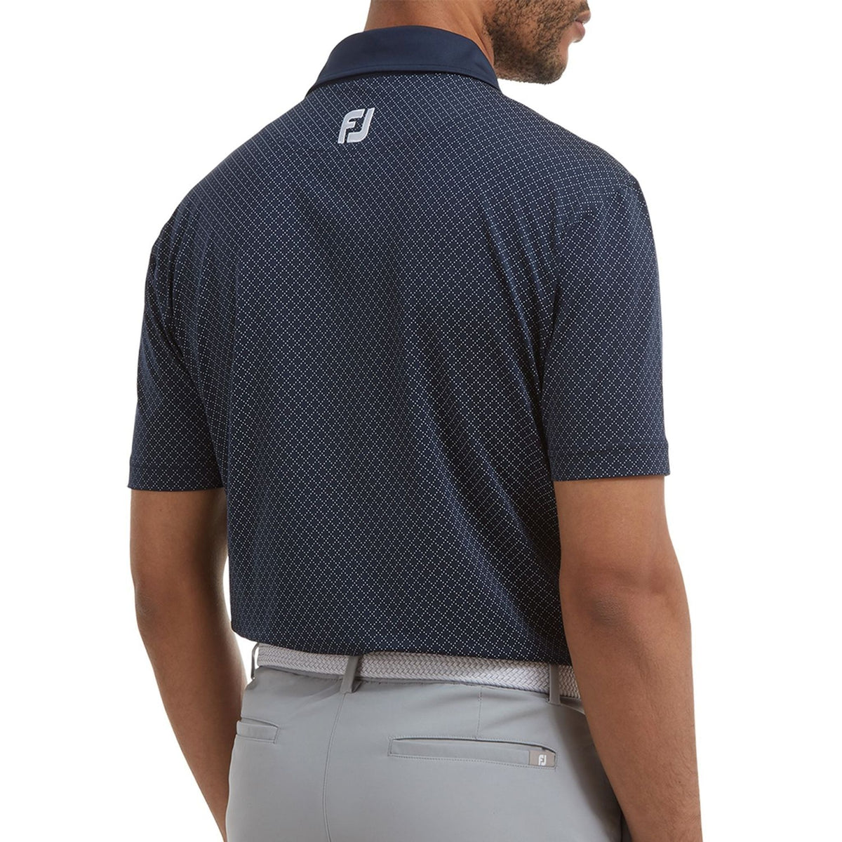 Footjoy Diamond Dot Print Lisle Polo Herren