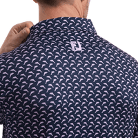 Footjoy Leaping Dolphins Polo Print Lisle Herren